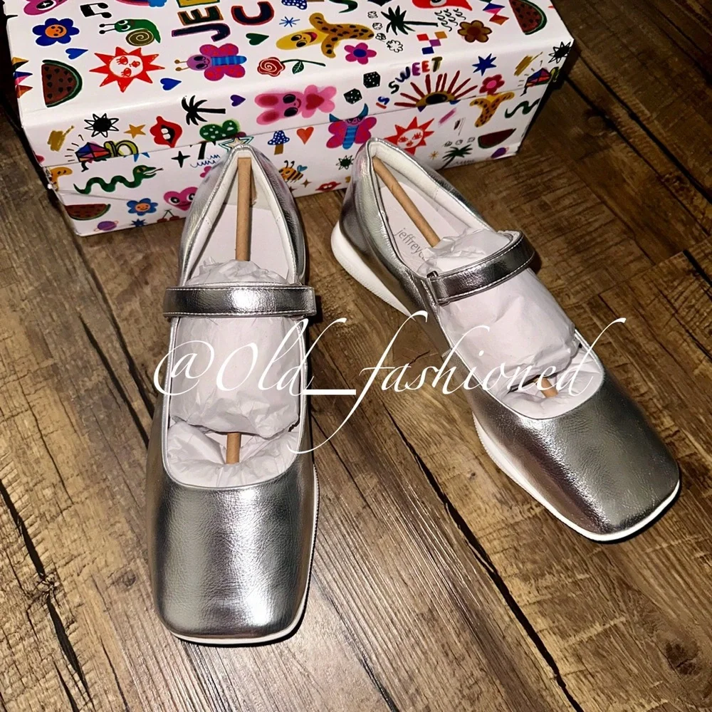Price Firm - JEFFREY CAMPBELL Leather Mary Jane Flats